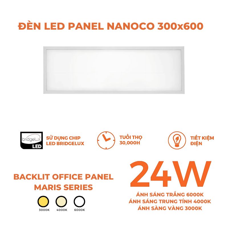 Đèn LED Panel Nanoco 300x600 - 24W